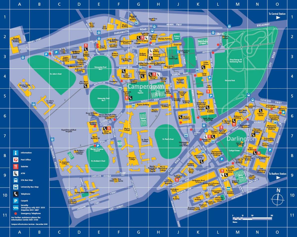 университет Сиднея карте