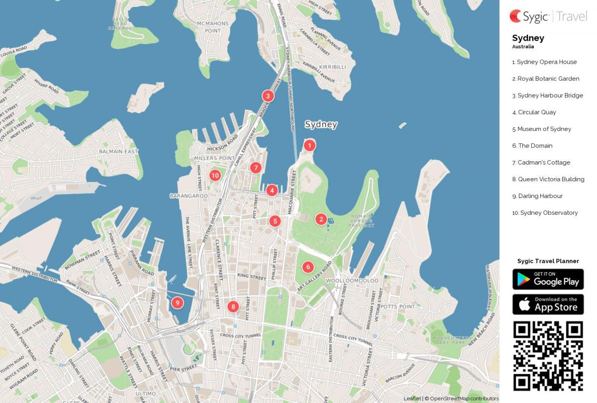 пешеходная экскурсия в Сиднее карте