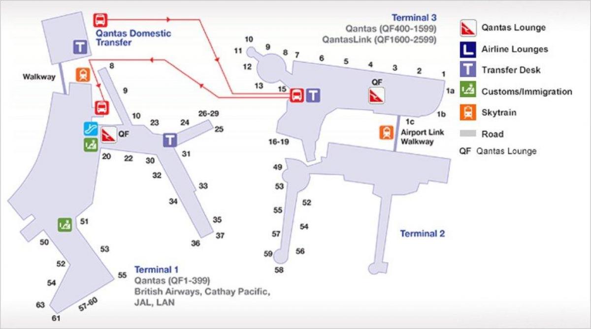 карта аэропорта Сиднея
