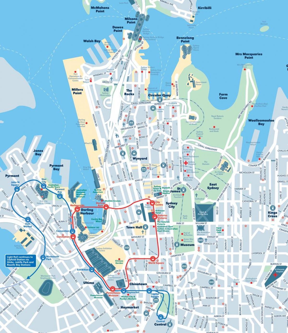 карта города Сидней