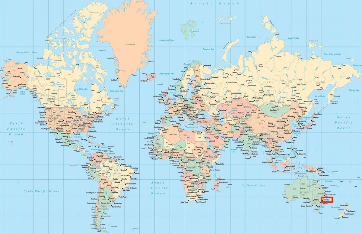 Сидней на карте мира