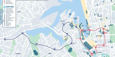 Монорельс в Сиднее карте