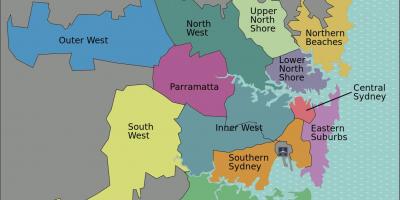 Карта Северного Сиднея