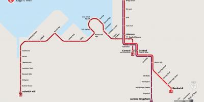 Легкорельсовый транспорт в Сиднее карте
