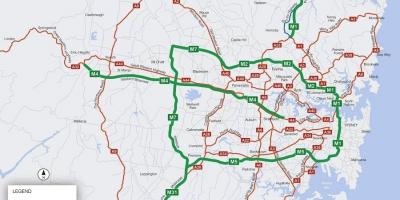 Карта платных дорог в Сиднее