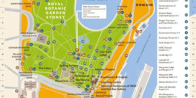 Королевские ботанические сады Сиднея карте